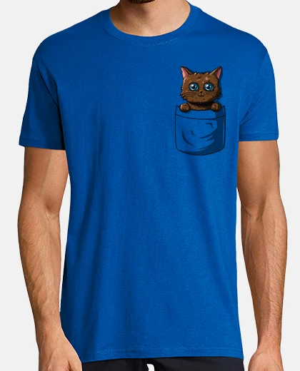 Tee-shirt poche chat