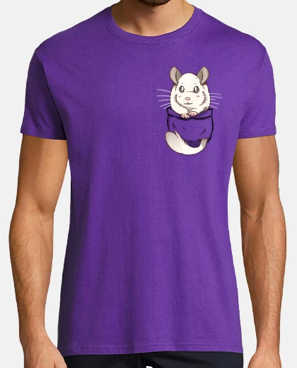 Tee-shirt poche chinchilla blanc mignon - chemise homme