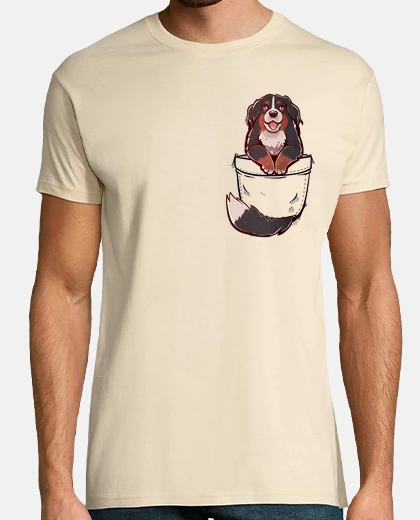 Tee-shirt poche mignon bouvier bernois - chemise pour homme