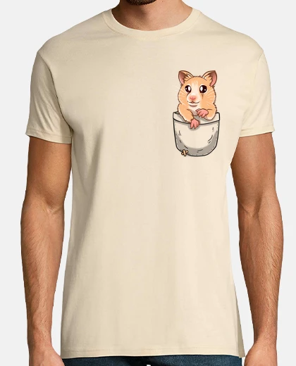 Tee-shirt poche mignon hamster pour animaux de compagnie - chemise pour homme
