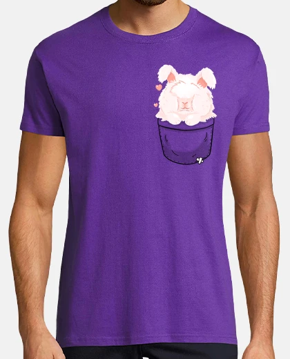 Tee-shirt poche mignon lapin angora - chemise pour homme