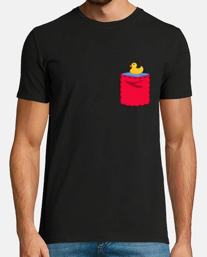 Tee-shirt poche série canard en caoutchouc poche