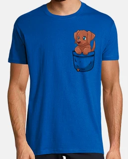 poche labrador chocolat mignon - chemise homme