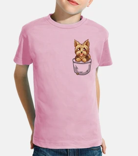 poche mignon yorkie yorkshire chiot - chemise d'enfants