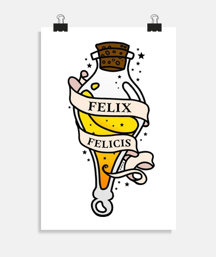 Póster poción líquida de la suerte