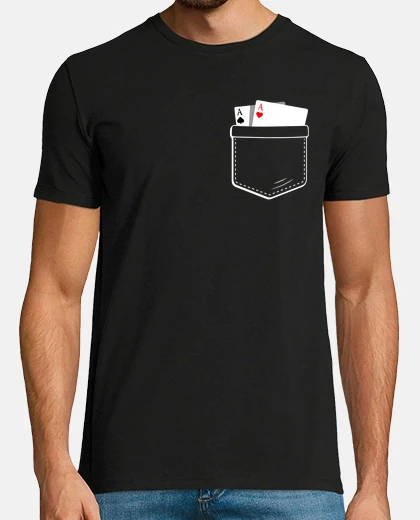 T-shirt pocket assi poker gioco di carte giocatore di poker del casinò
