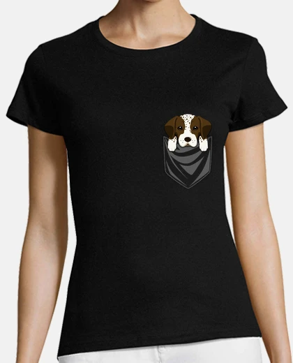 T-shirt Pocket Braco Dog tedesco a pelo corto