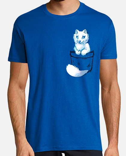 Tee-shirt pocket cute arctic fox - chemise pour homme
