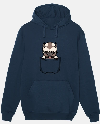 Hoodie pocket flying bison