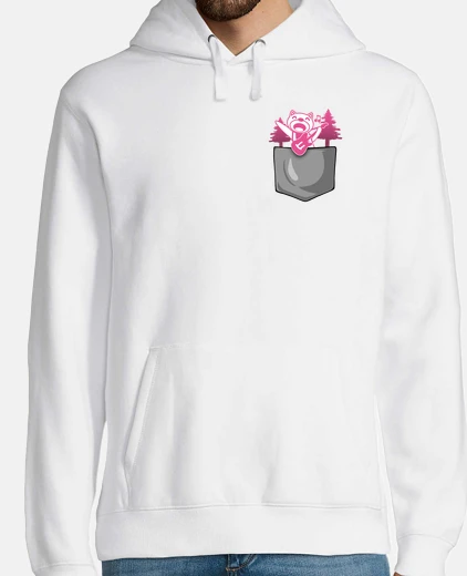 Hoodie pocket guitarist bear