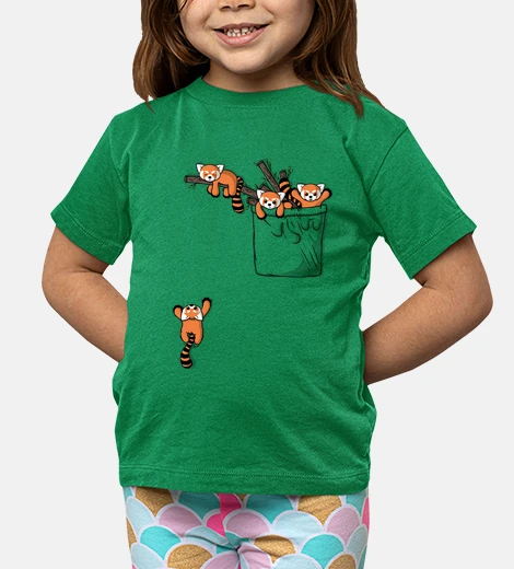 Abbigliamento pocket orsi panda rossi