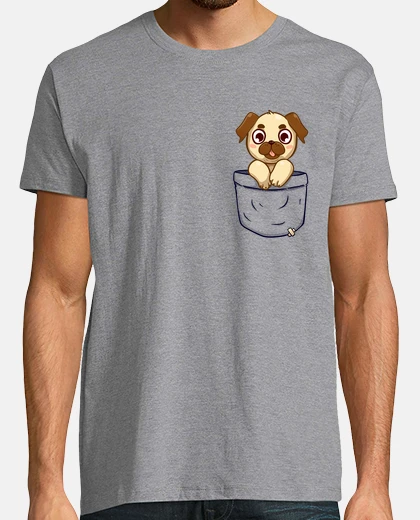 Tee-shirt pocket pug - chemise pour hommes