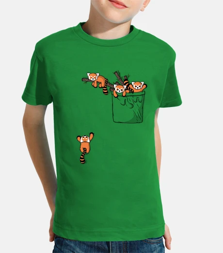 Kids pocket red panda bears