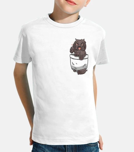 Abbigliamento pocket simpatico cane puli - maglietta per bambini