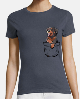 Pocket Cute Rottweiler Dog - Womans Shirt