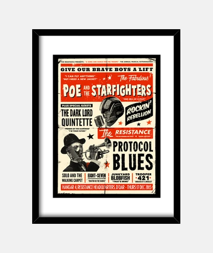 Framed Poe and the Starfighters Framed
