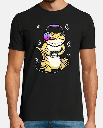 Camiseta pogona lagarto videojuego gaming jugado