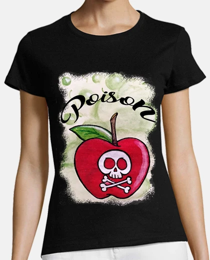 Tee-shirt poison- femme, manches courtes, noir, qualité premium