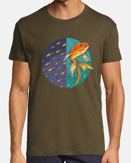 Tee-shirt poisson d'or