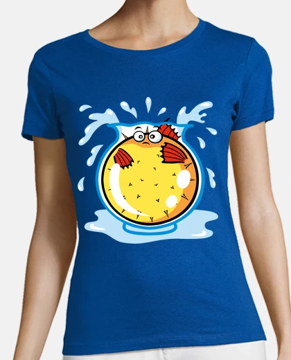 Tee-shirt poisson-globe dans l39aquarium