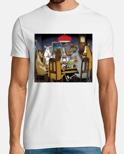 T-shirt poker a cavallo