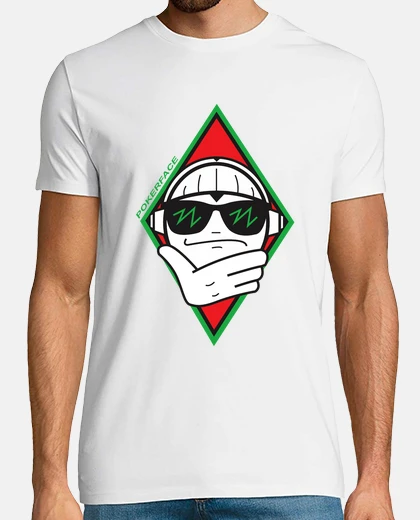 T-shirt Poker Face logo grande