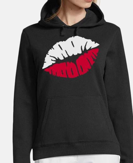Hoodie poland flag kiss