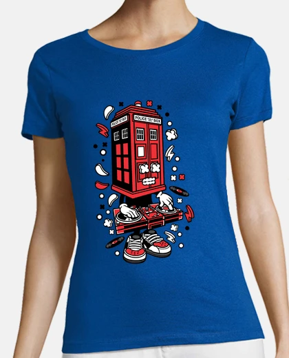 Tee-shirt police box dj