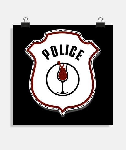 Poster police, gendarme, police alcool, boisso