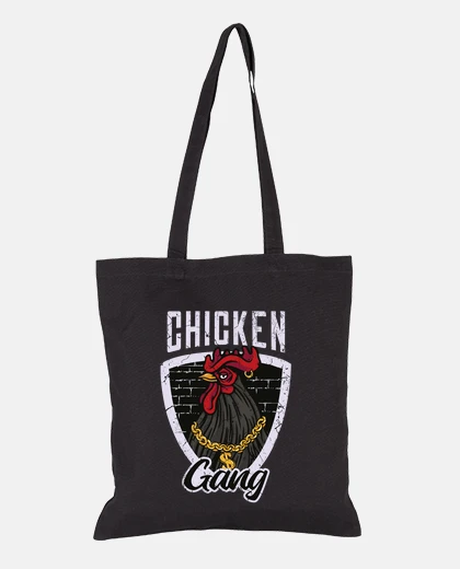 Borsa pollo gang umorismo fun borsa da spiaggia tote giradischi dj