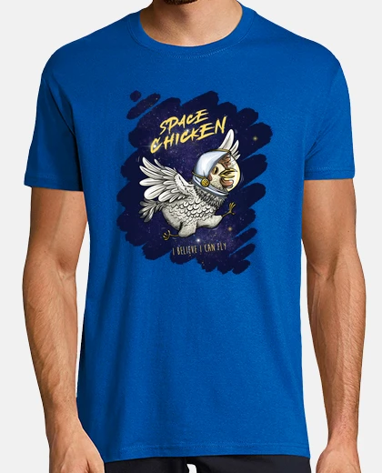 T-shirt pollo spaziale