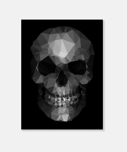 Wall polygons gray skull