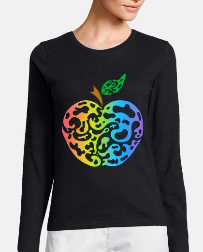 Tee-shirt Pomme arc-en-ciel dématérialisée