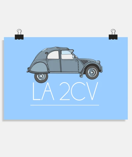 Poster pomme de terre 2cv