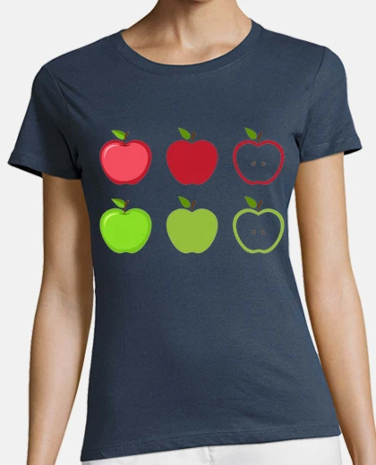 Tee-shirt pommes rouges et vertes pommier