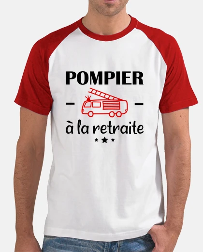 Tee-shirt Pompier à la retraite,idée cadeau