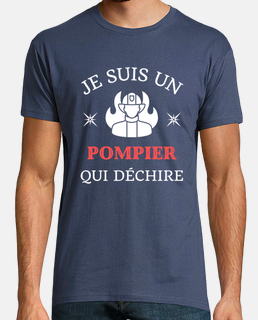 T-shirt - meilleur Pompier du monde cadeau noël anniversaire humour noel  drôle homme cadeaux