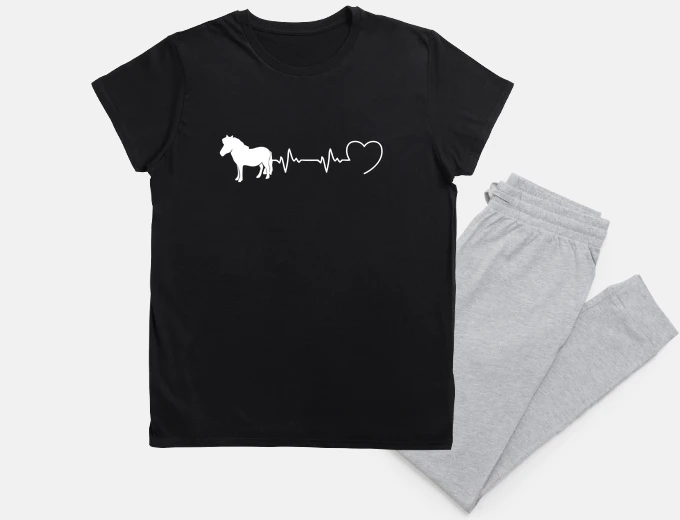 Pyjama pony child heartbeat humor