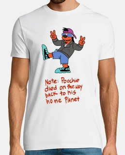 Poochie died on the way back to his home Planet