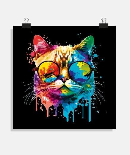 Poster pop art cat