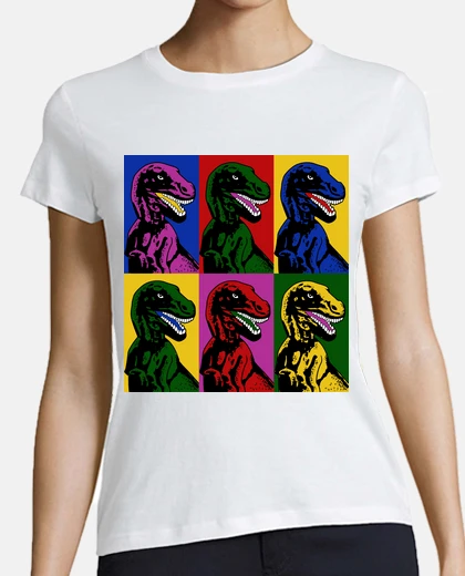 T-shirt pop art dinosauro
