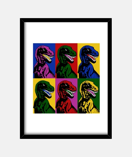 Quadro pop art dinosauro