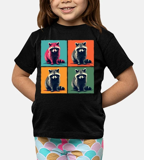 Abbigliamento pop art procione astratto