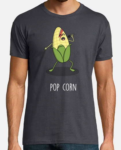Tee-shirt pop corn noir