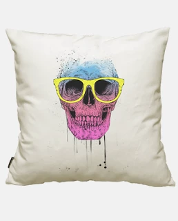 Pop art skull with glasses