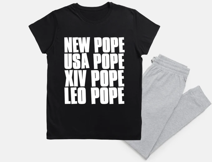 Pyjama Pope text pun cool pope