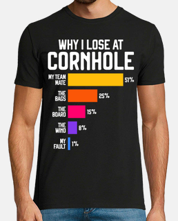 Camiseta por qué pierdo en cornhole