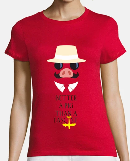 Tee-shirt porc rosso