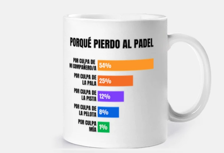 Taza porque pierdo padel divertido jugador