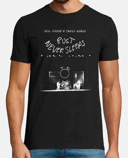 Camiseta Portada del álbum de Neil Young-Rust Ne